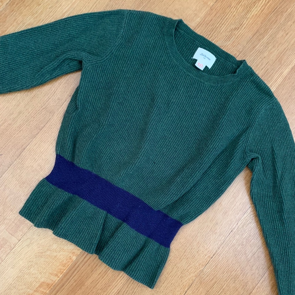 Bellerose Girls Green Sweater size 10